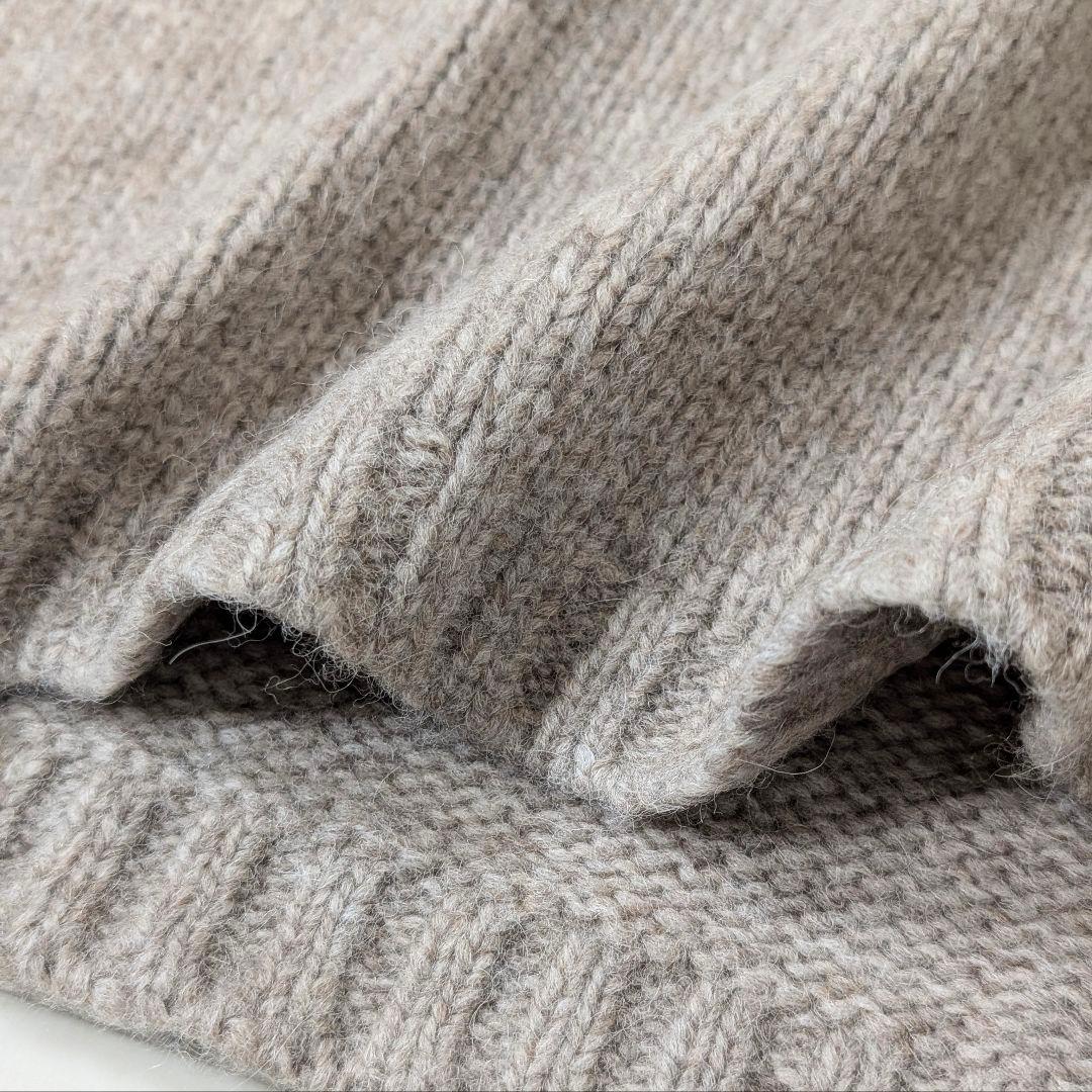 未使用タグ付★23区 大きいサイズ46 ベビーアルパカクロップドニット