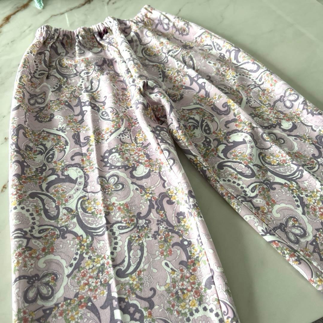 Wing パジャマ ライトパープル ペイズリー柄 L