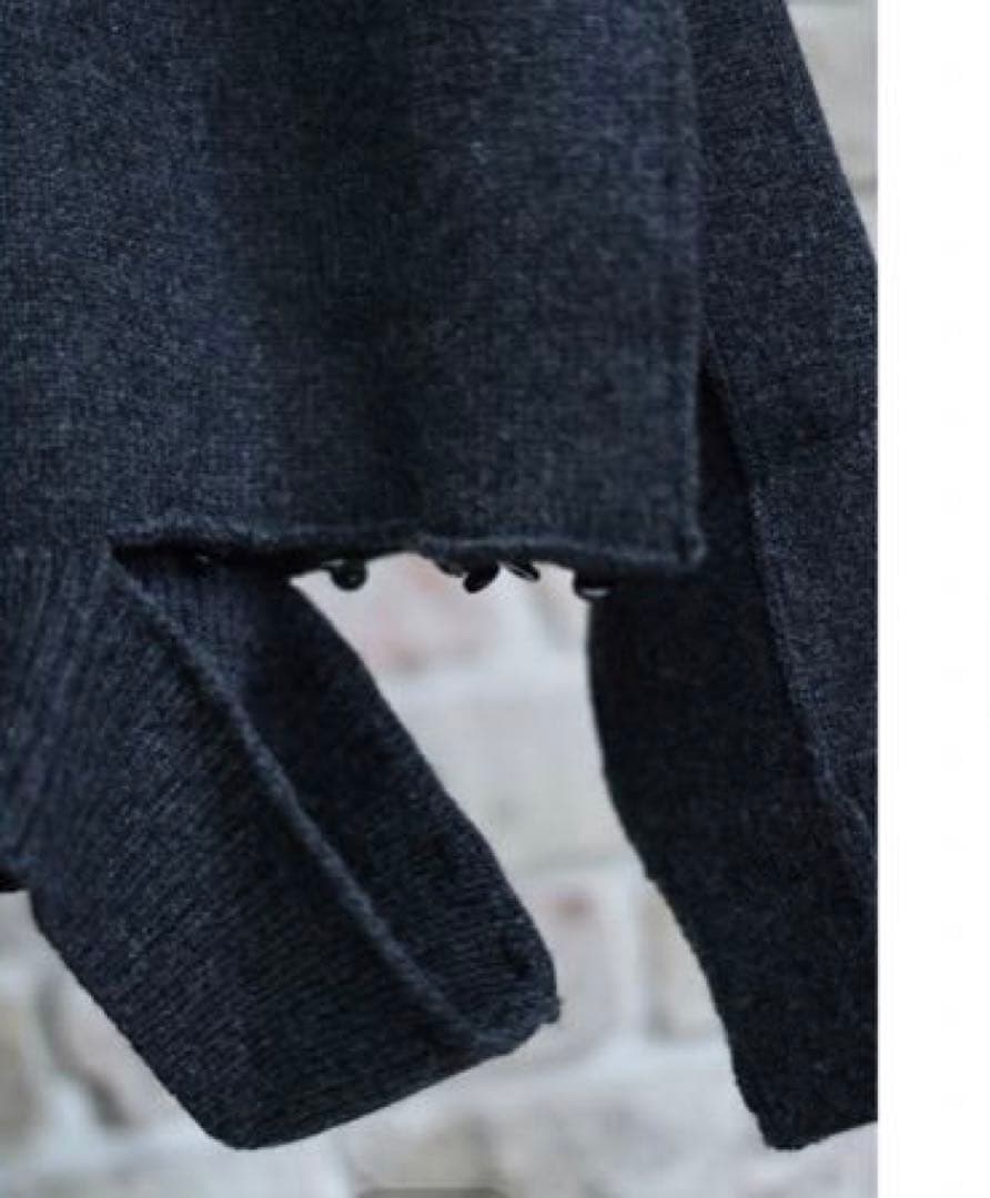 【タグ付新品】pelleq 24AW openable side hemニット