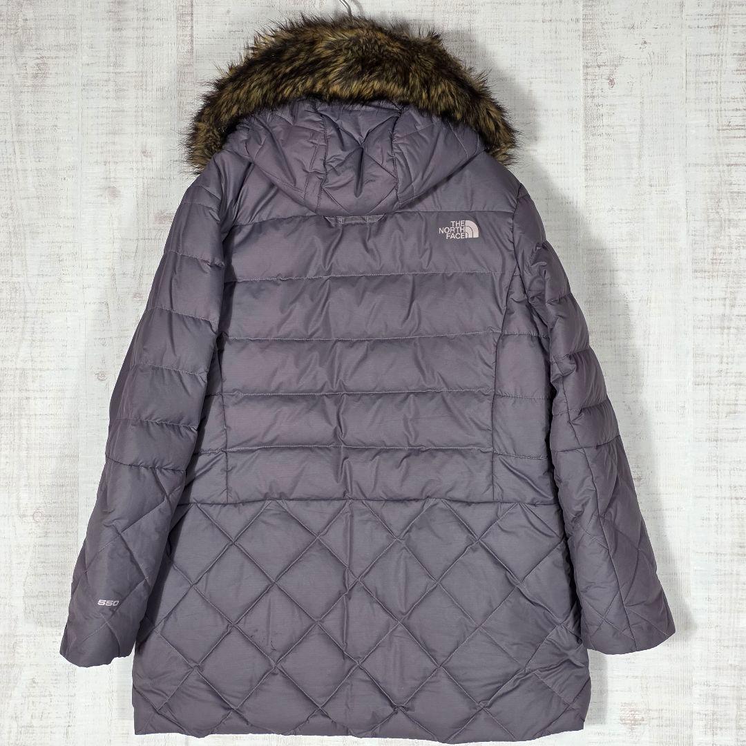 極暖✨️ノースフェイス ロング ファーダウンコート キルティングコート 紫 M