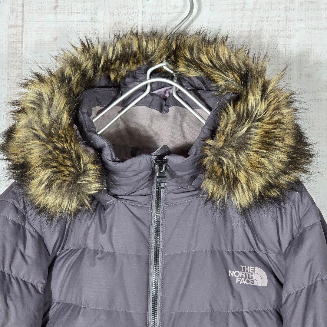 極暖✨️ノースフェイス ロング ファーダウンコート キルティングコート 紫 M