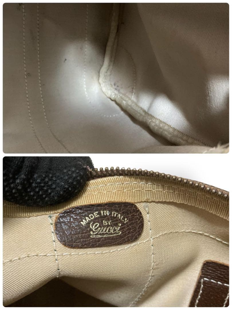 【ヴィンテージ】オールドグッチ　ミニボストンバッグ GG柄　シェリーライン　旅行