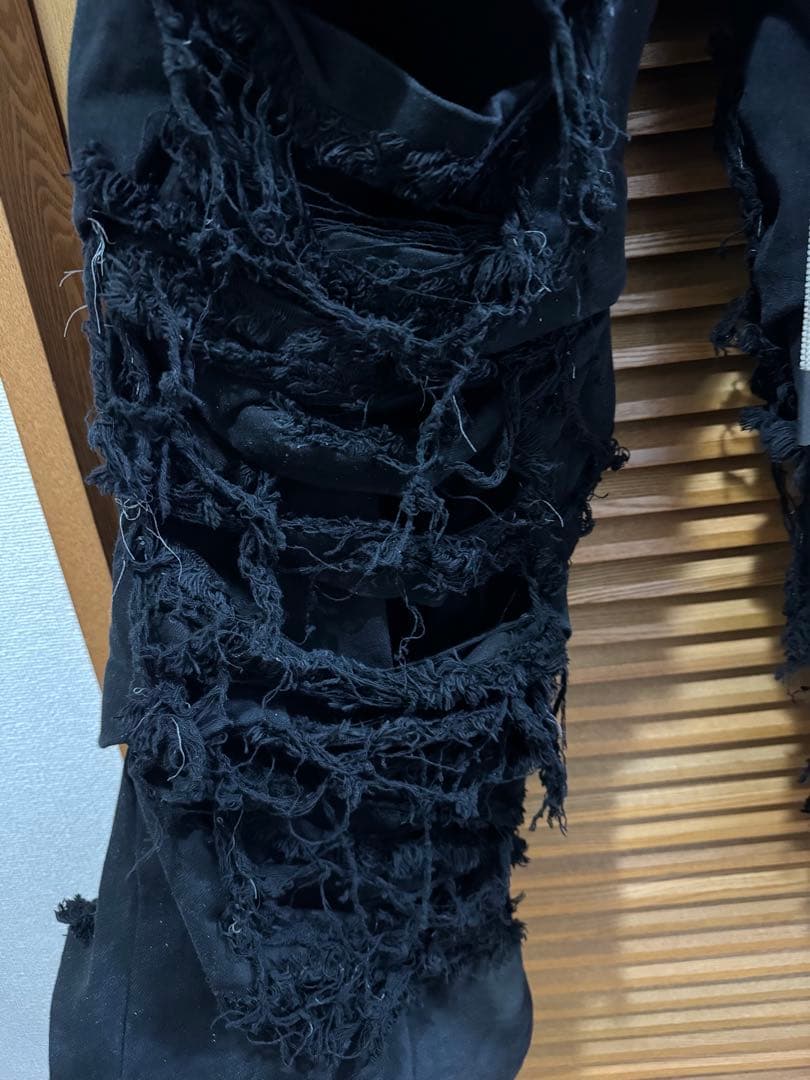 パンツ AF ARTEFACT Damage Denim Tuck Wide Pants