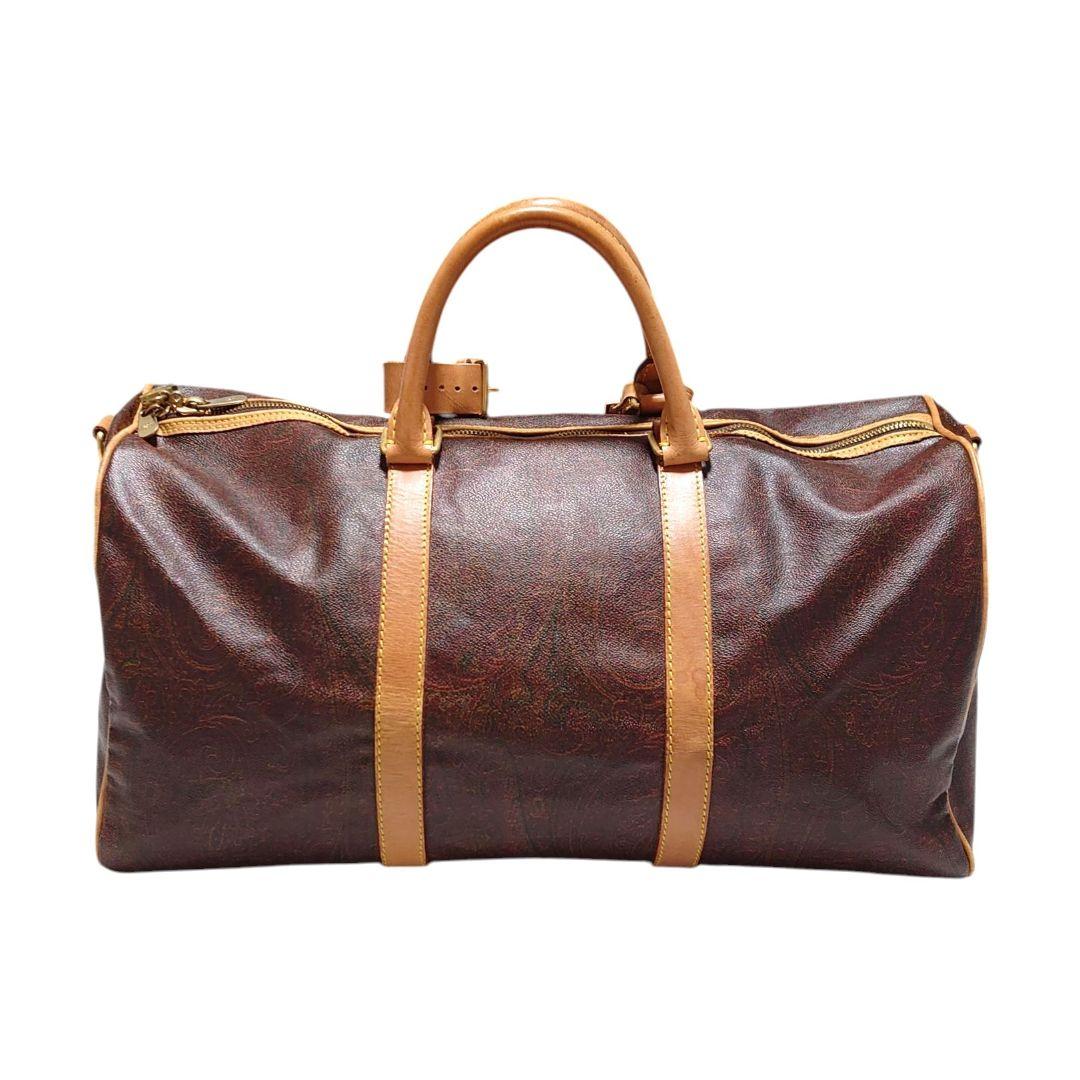 ETRO PVCレザー ペイズリー柄 ボストンバッグ