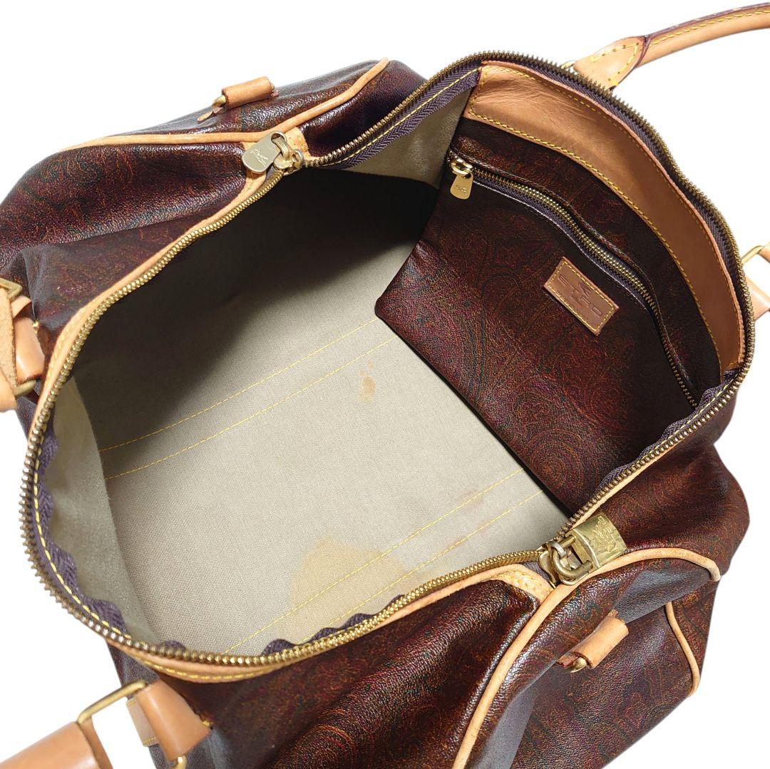 ETRO PVCレザー ペイズリー柄 ボストンバッグ