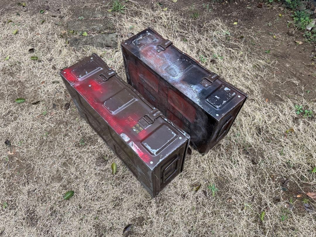 希少！　米軍放出品　ヴィンテージ　アンモボックス　スチール製　2個セット