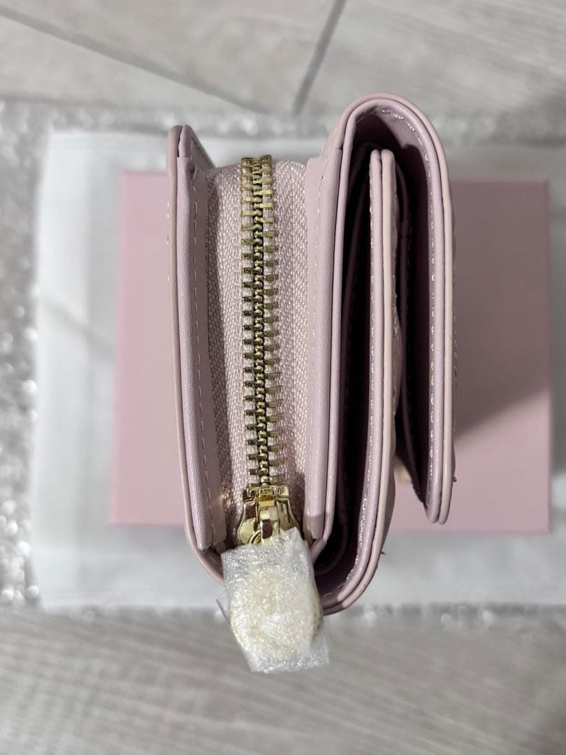 Maison de FLEUR リボンキルティング 財布 ピンク