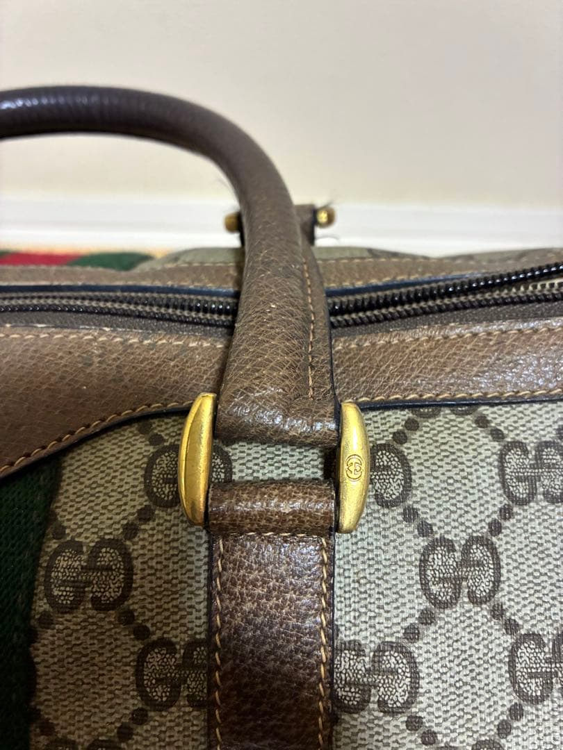 GUCCI ミニボストンバッグ シェリーライン GG柄 PVC 総柄