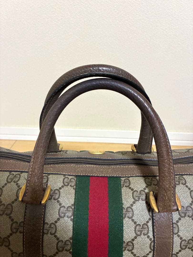 GUCCI ミニボストンバッグ シェリーライン GG柄 PVC 総柄