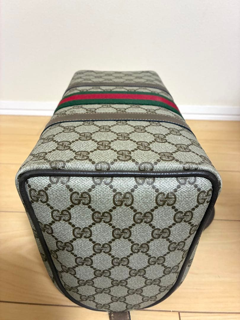 GUCCI ミニボストンバッグ シェリーライン GG柄 PVC 総柄