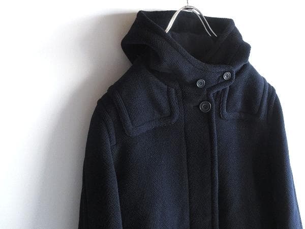 英国製 インバーティア ムーアブルック ウールへリンボーンメルトン フードコート