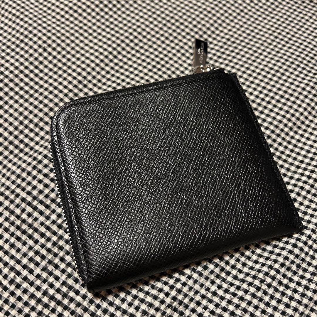 【PELLE MORBIDA】 ブラック 黒 ミニ 財布 L字型  ケース