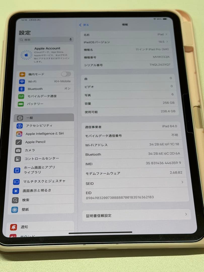 Apple iPad Pro M4 256GBシルバーwifi cellular
