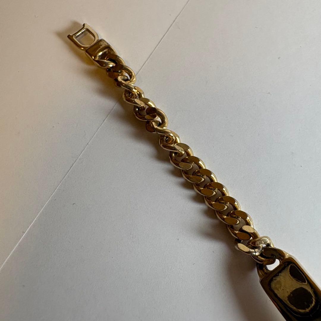 ディオール　Dior 喜平　ゴールド チェーン　ブレスレット　プレート　刻印