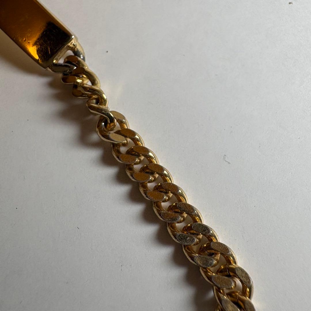 ディオール　Dior 喜平　ゴールド チェーン　ブレスレット　プレート　刻印