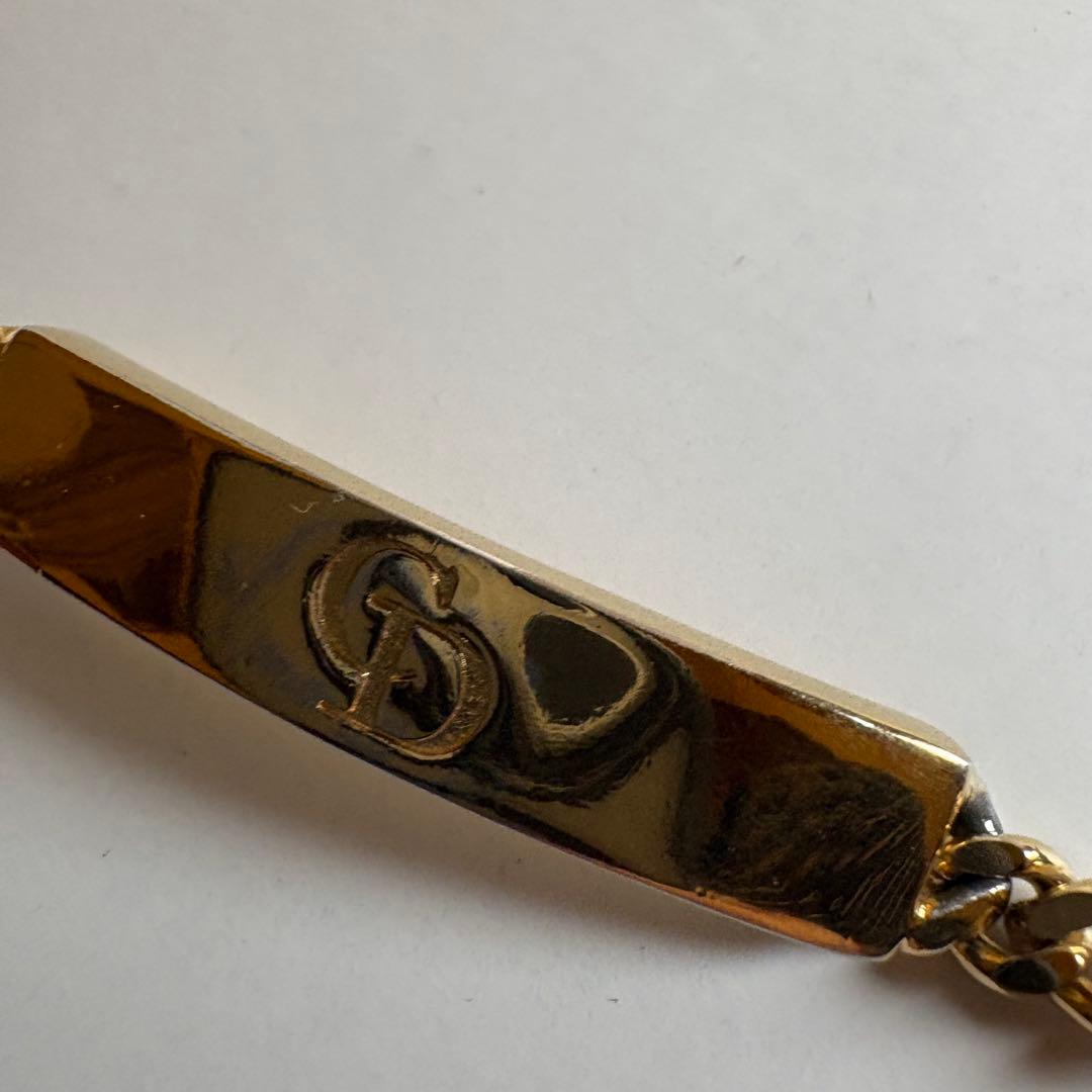 ディオール　Dior 喜平　ゴールド チェーン　ブレスレット　プレート　刻印