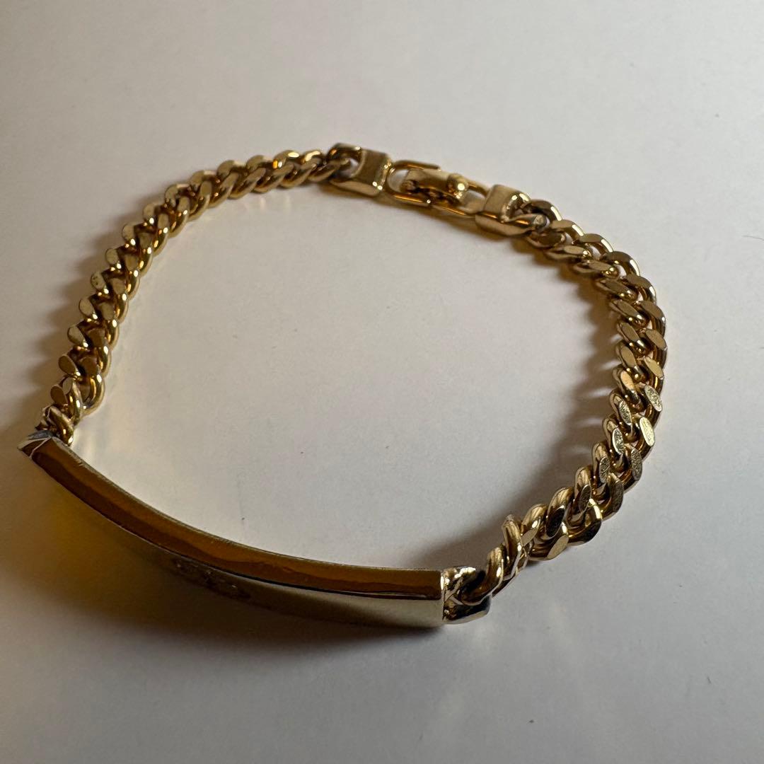 ディオール　Dior 喜平　ゴールド チェーン　ブレスレット　プレート　刻印