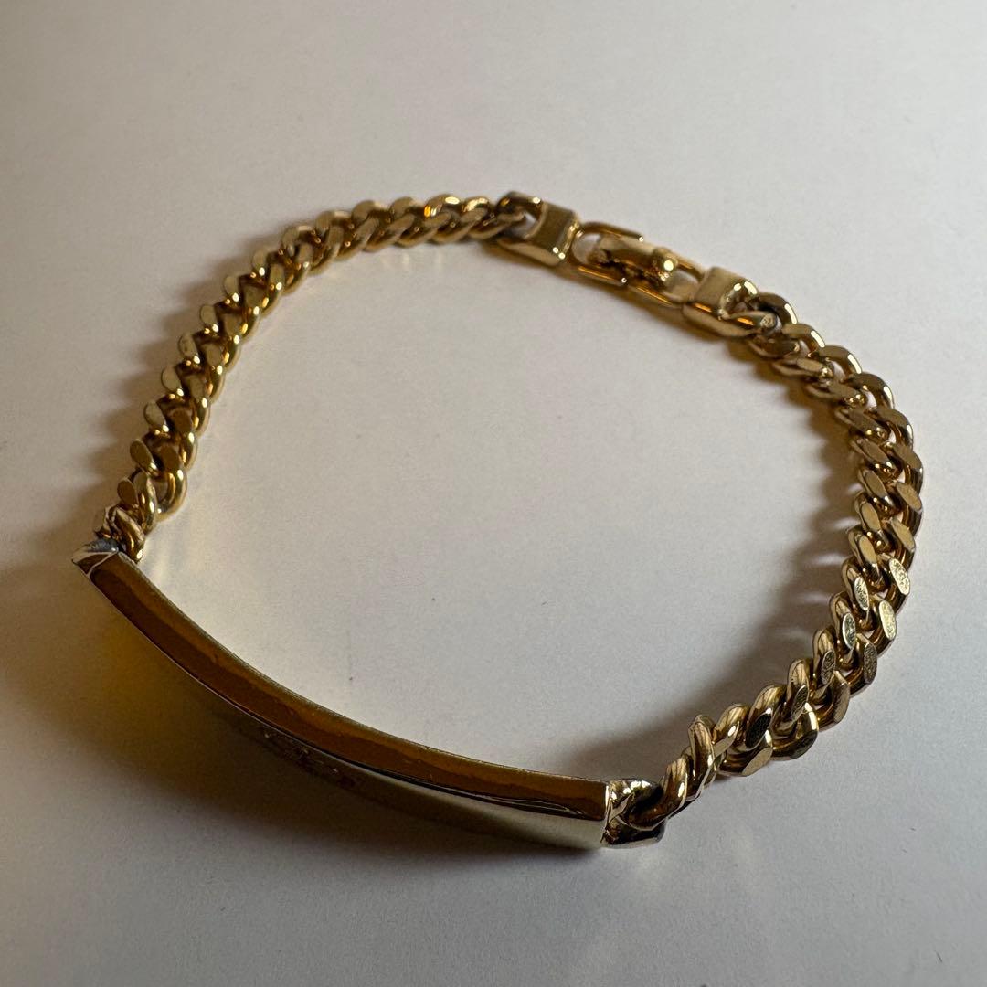 ディオール　Dior 喜平　ゴールド チェーン　ブレスレット　プレート　刻印