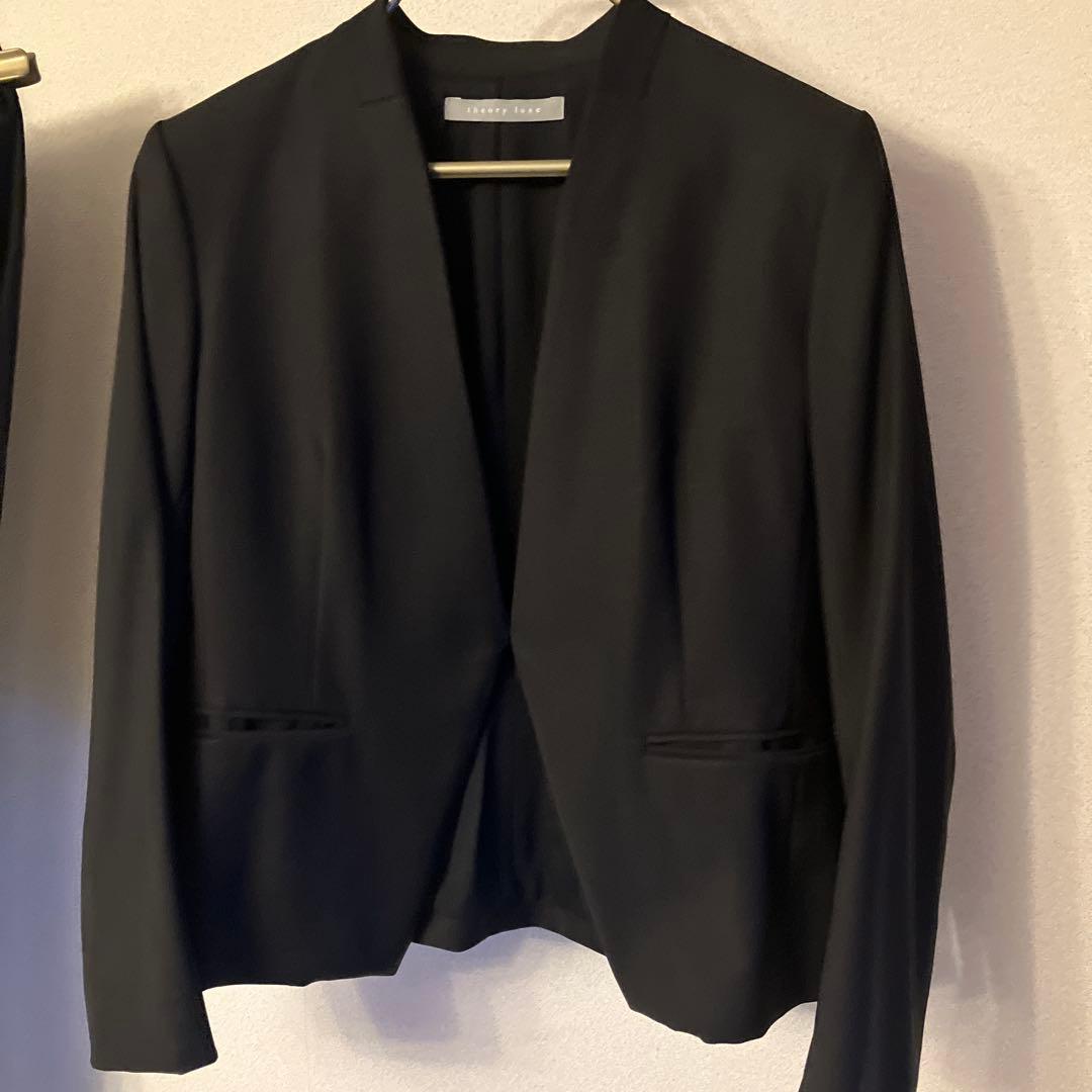 theory luxe executive 40ブラックパンツスーツ上下