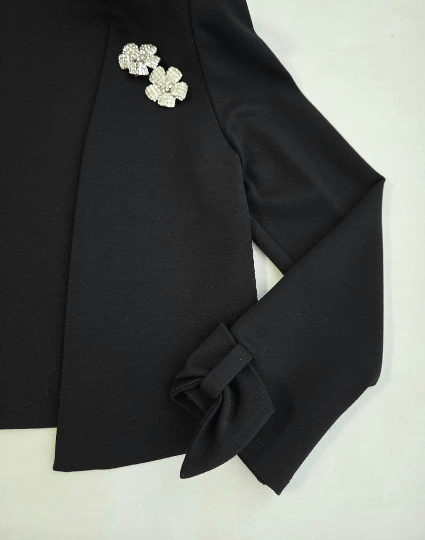 FOXEY フォクシー ボレロ カーディガン 38 袖口リボンデザイン 美品