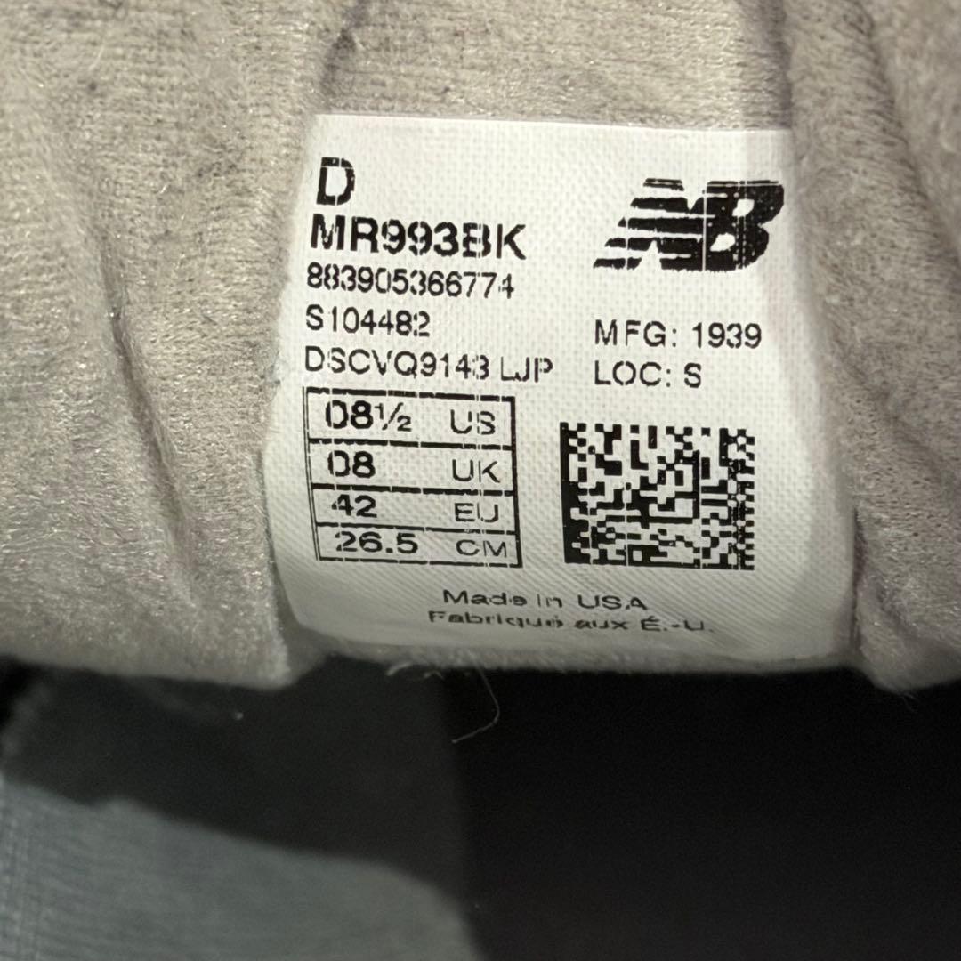 New Balance ニューバランスMR993BK Made in USA