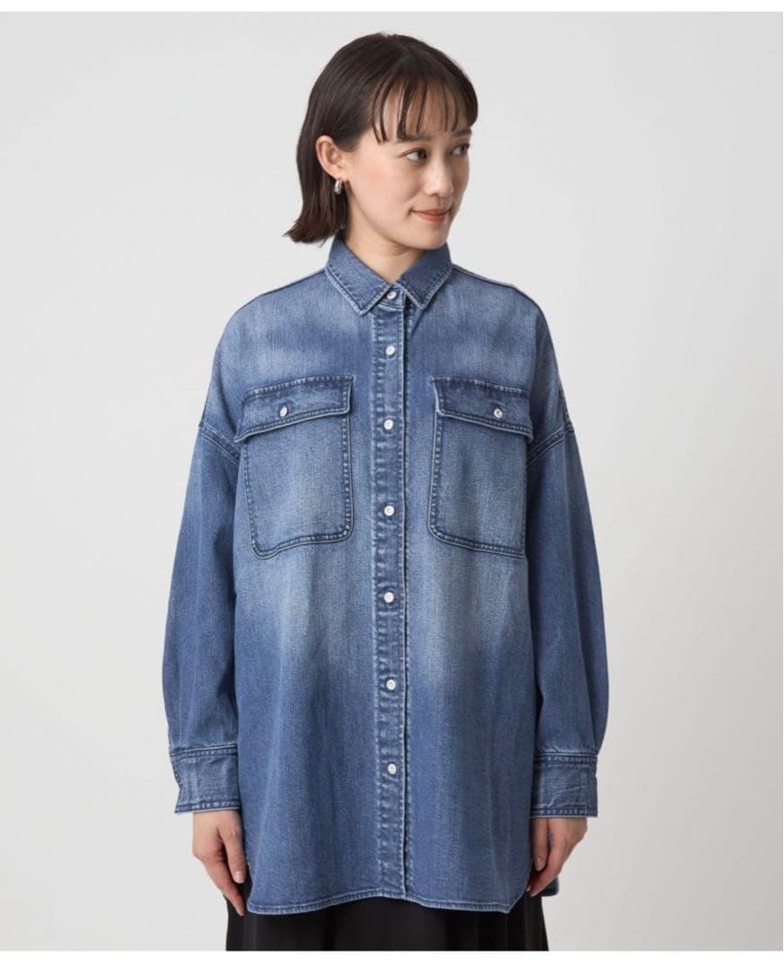 Healthy コバルト デニムシャツ FREE