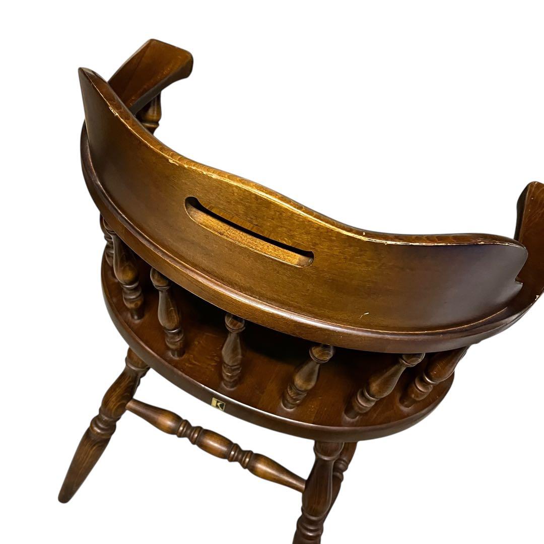 【送料無料】飛騨産業 キツツキ ウィンザーチェア アームチェア アンティーク ②