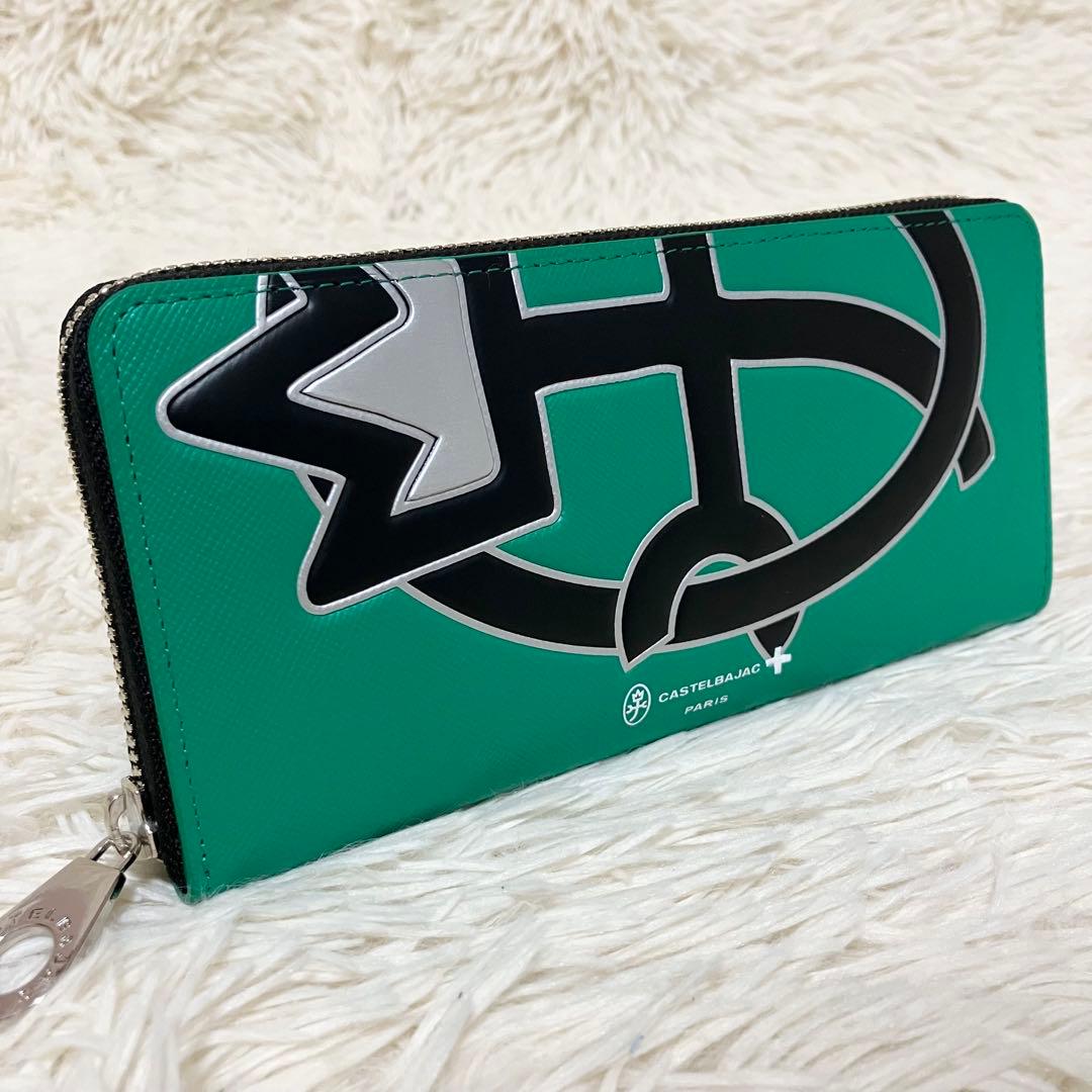 【未使用】 カステルバジャック ラウンドジップ ロングウォレット デカロゴ