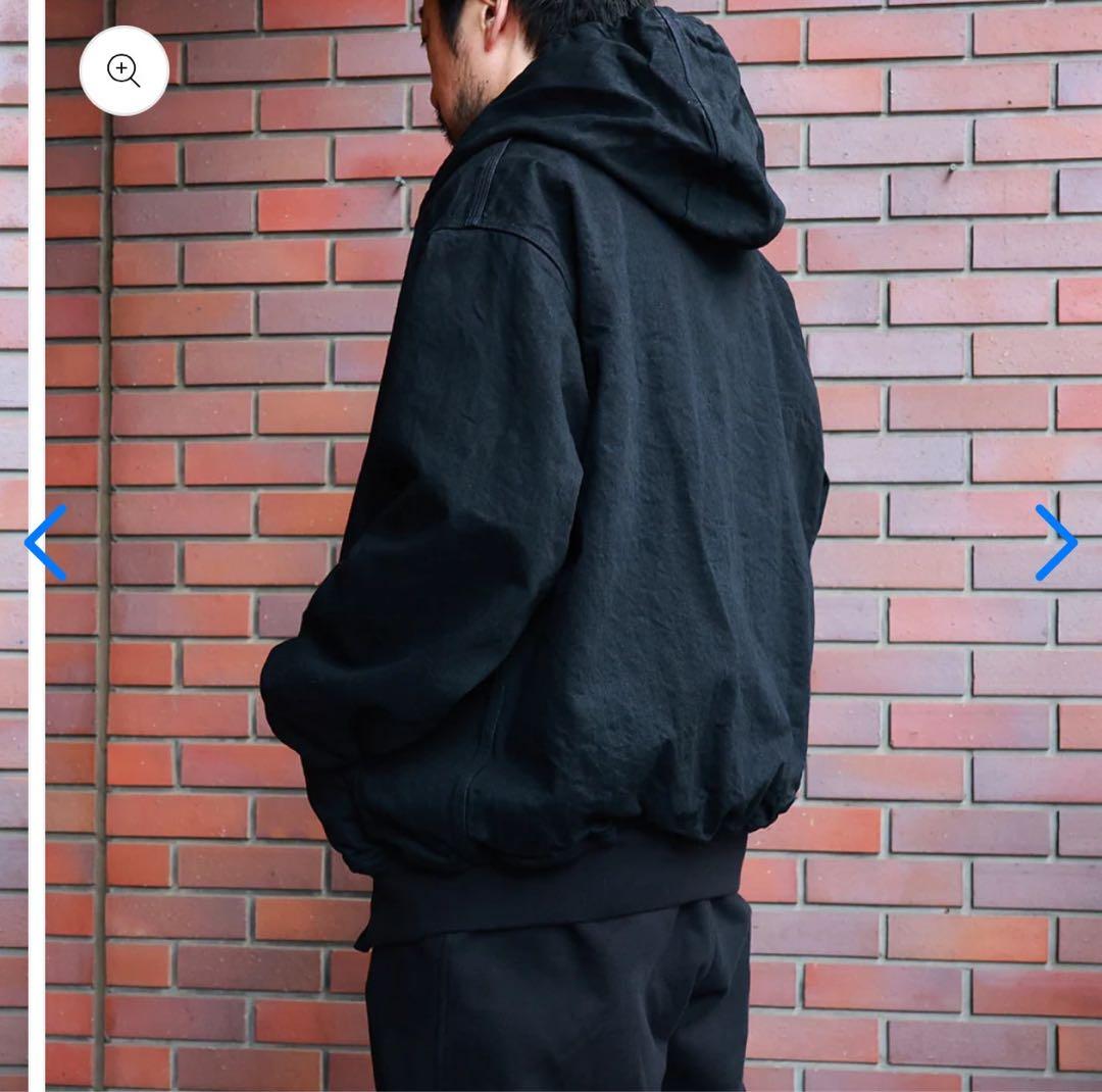 【タグ付き美品】COMOLI 25AW ブラックデニムジップパーカー