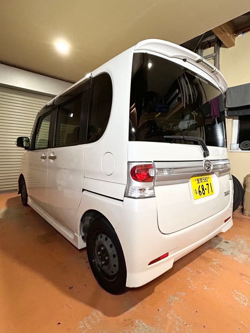 タントカスタム　後期　4WD 車検R8/10 パワスラ　サビ無