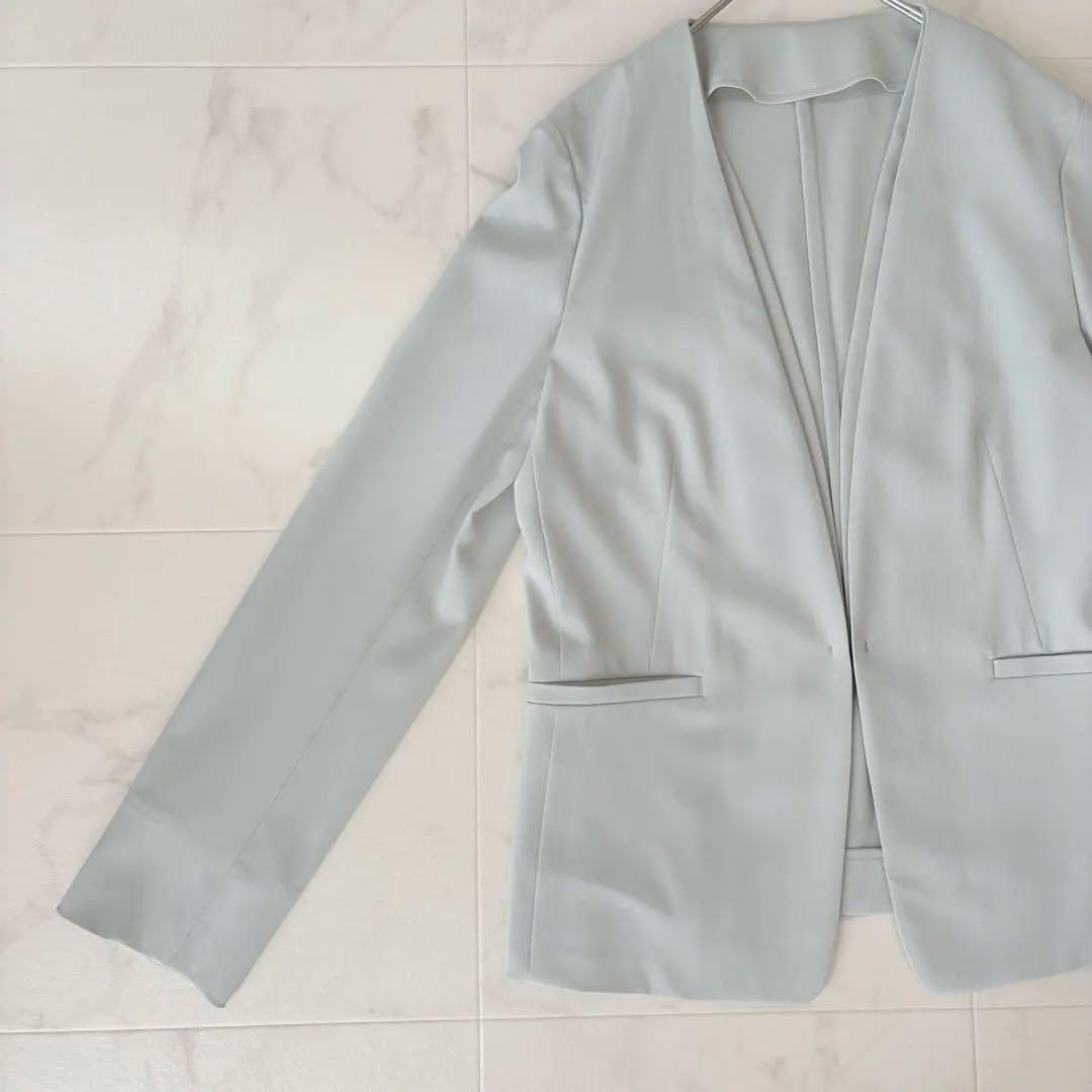 美品✨《グリーンレーベルリラクシング》サラフール ワイドパンツ セットアップ