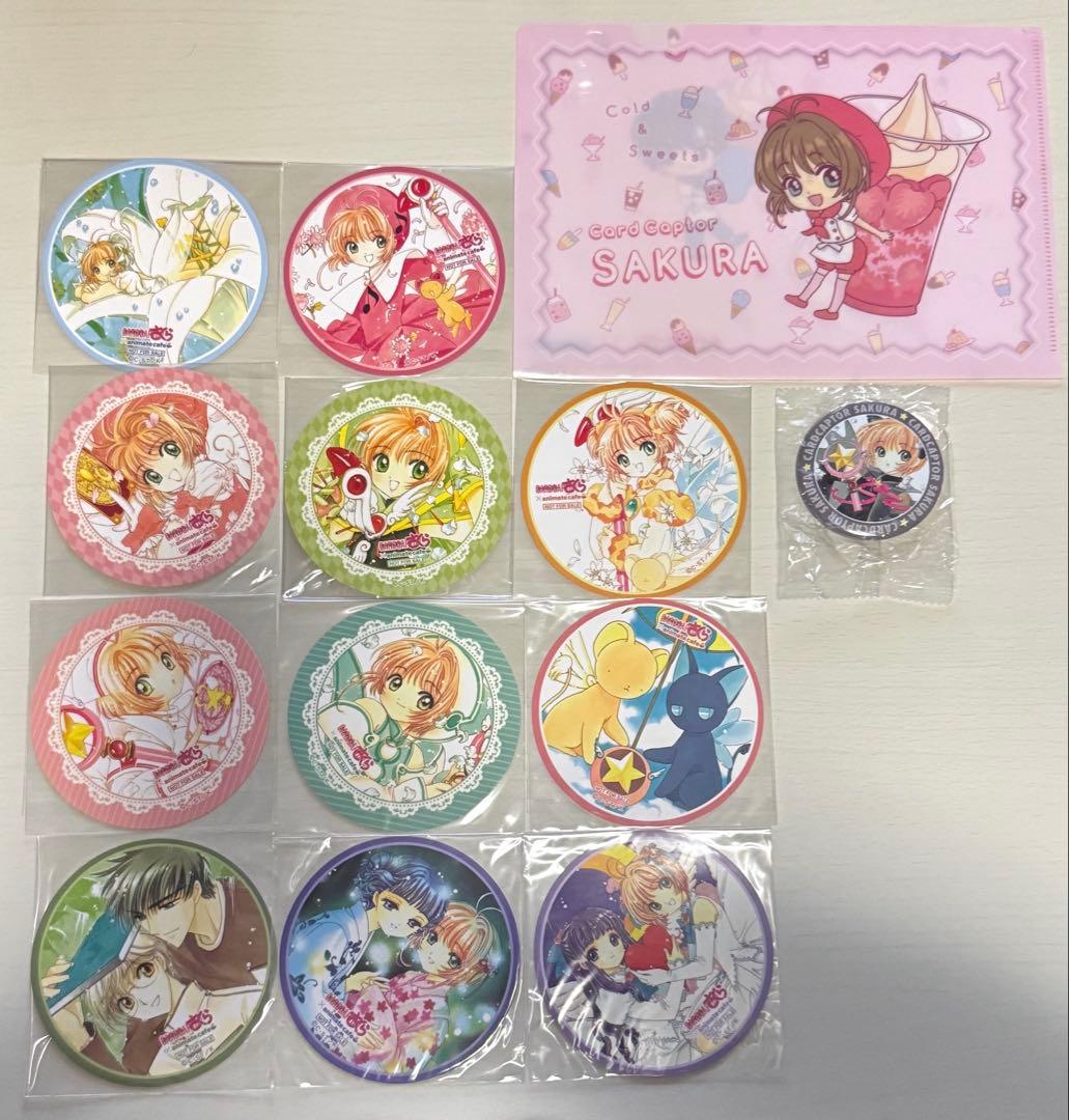 カードキャプターさくら アニカフェ コースター　缶バッジ