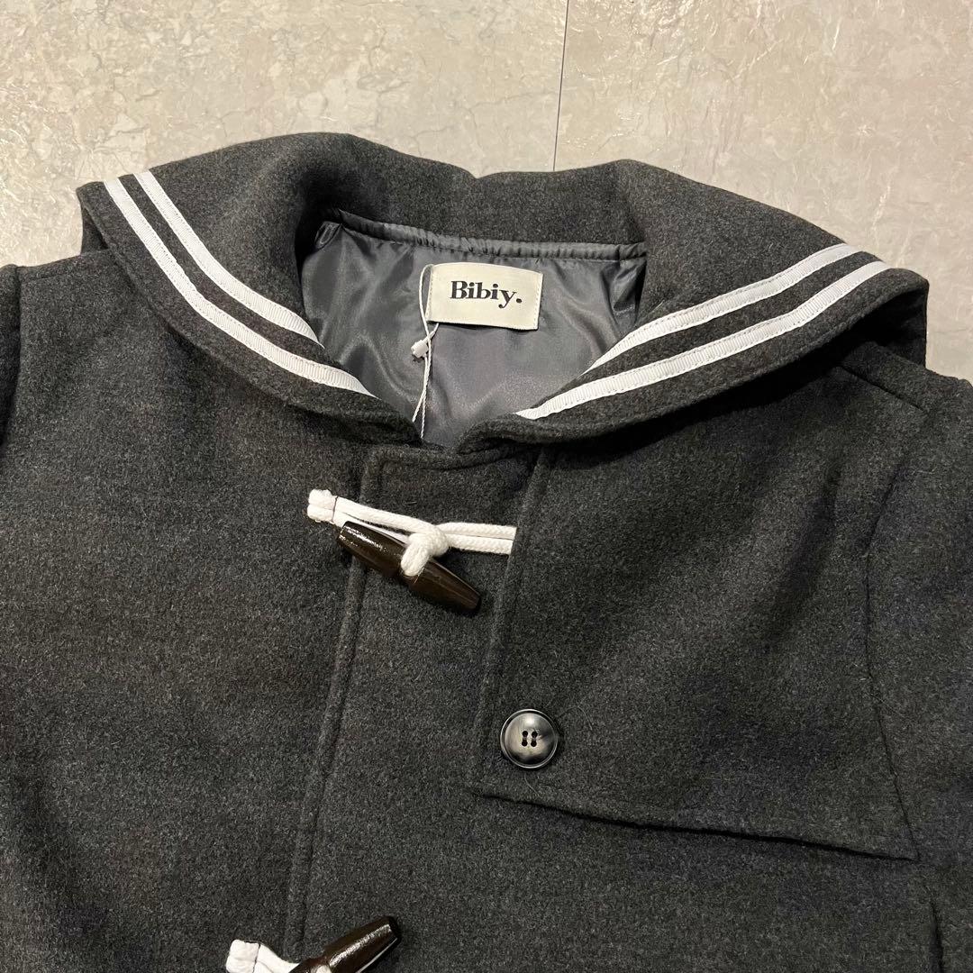 【新品未使用】Bibiy. セーラー襟ジャケット　ダウンショートコート　グレー