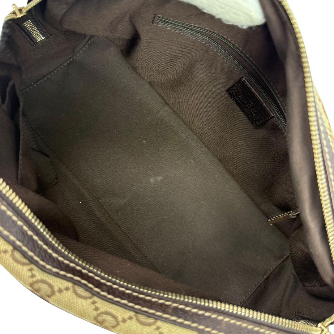 【美品】GUCCI グッチ GGキャンバス ミニボストンバッグ シェリーライン