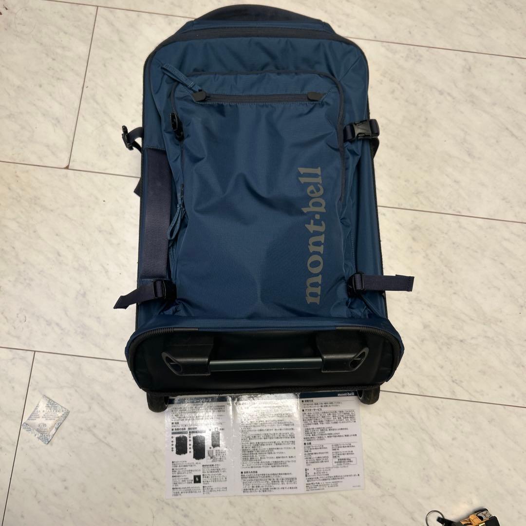 一度使用のみ　mont-bell ウィリーバッグ 40L ネイビー　説明書付