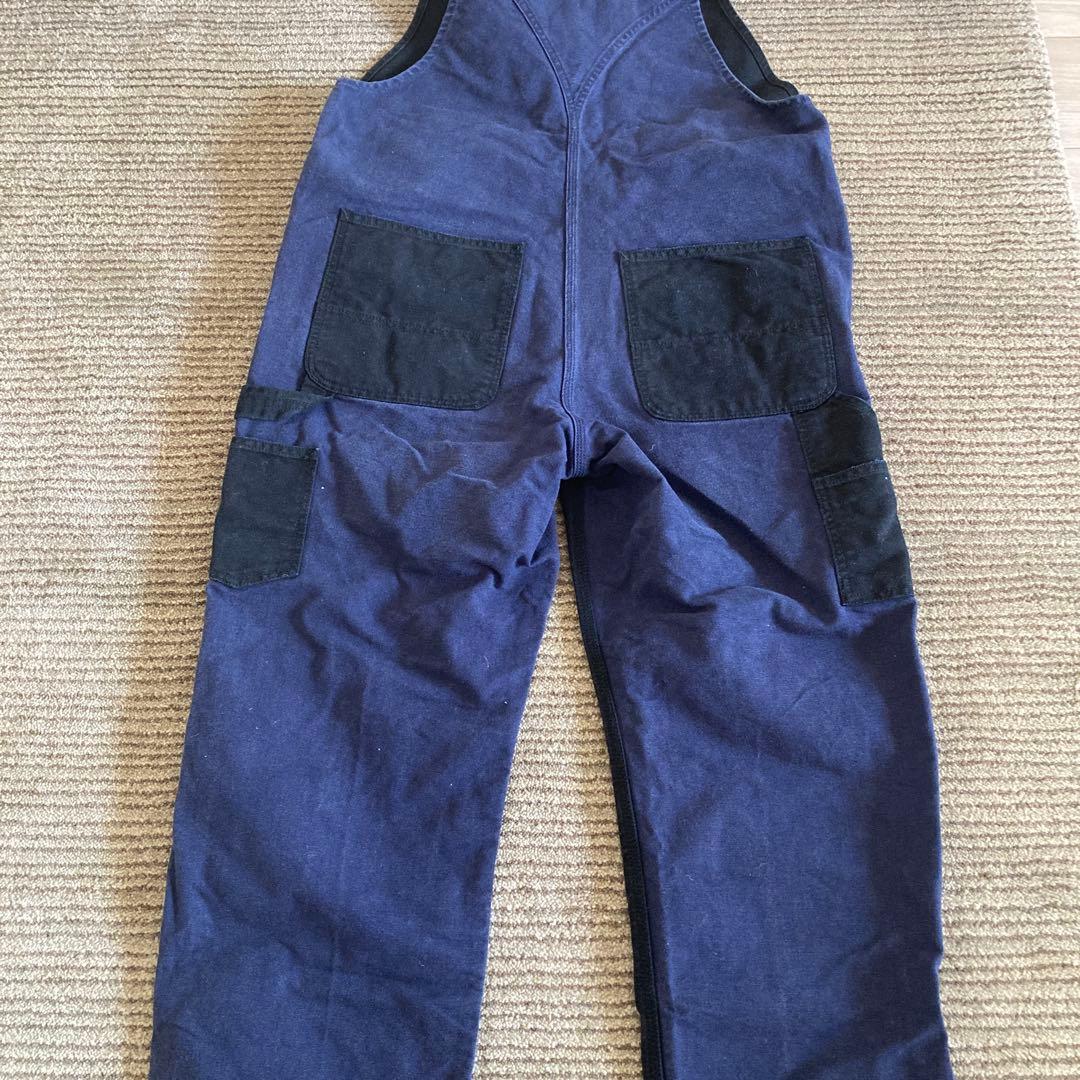 Carhartt ブラックネイビーオーバーオール34✖️32