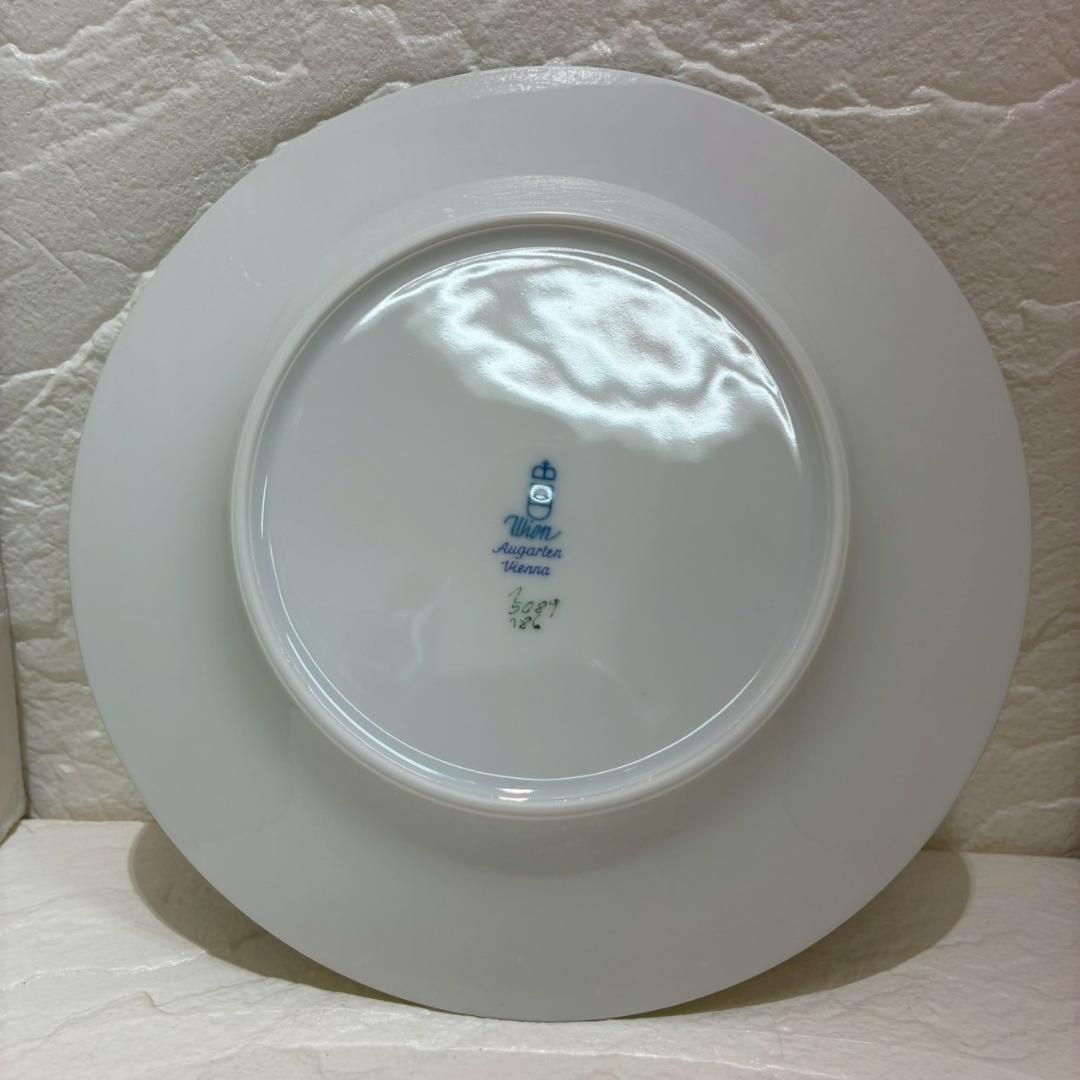 ♥【未使用品】アウガルテン　ウインナーローズ　ペアデザートプレート 2枚セット