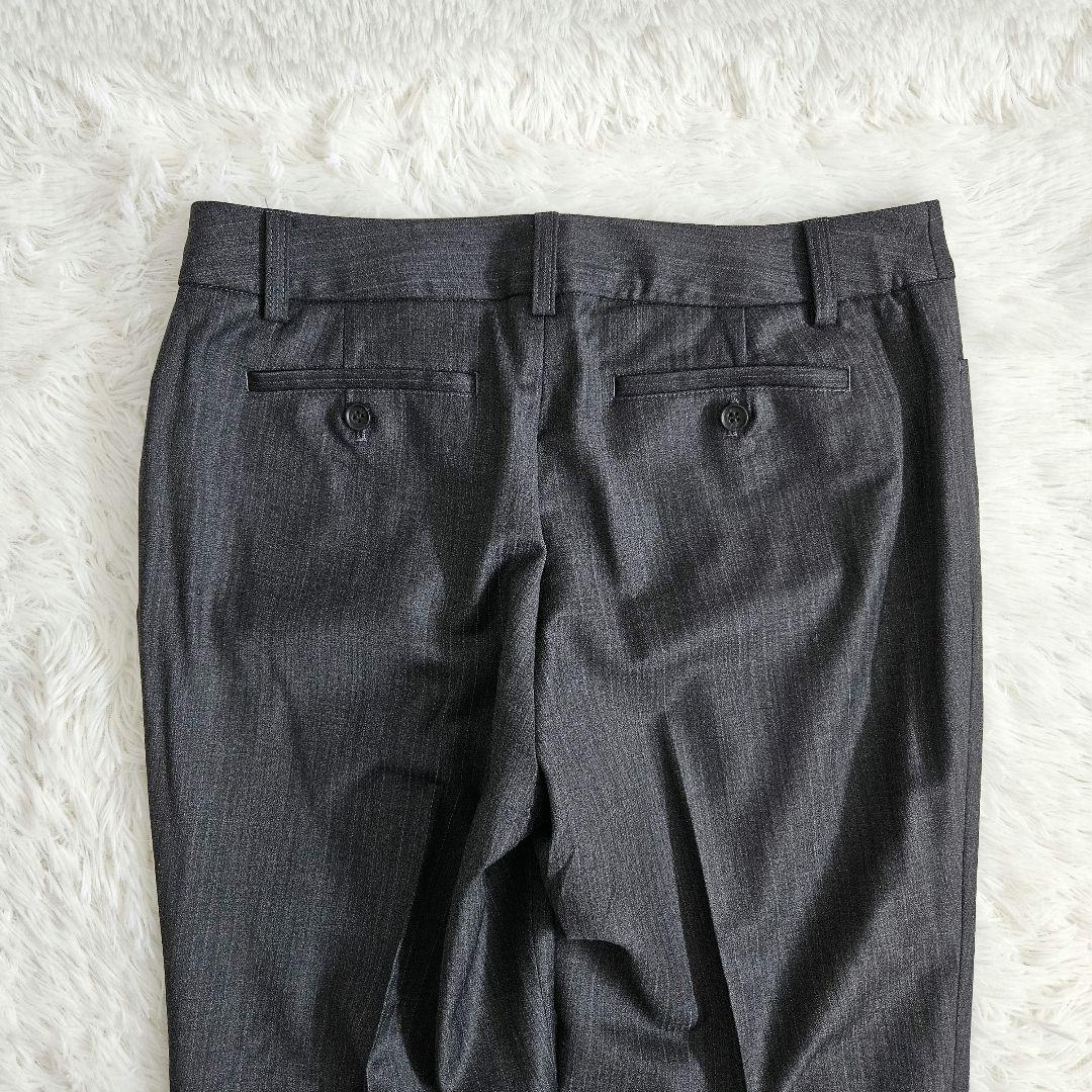 23区　パンツセットアップ　グレー　ストライプ　大きいサイズ