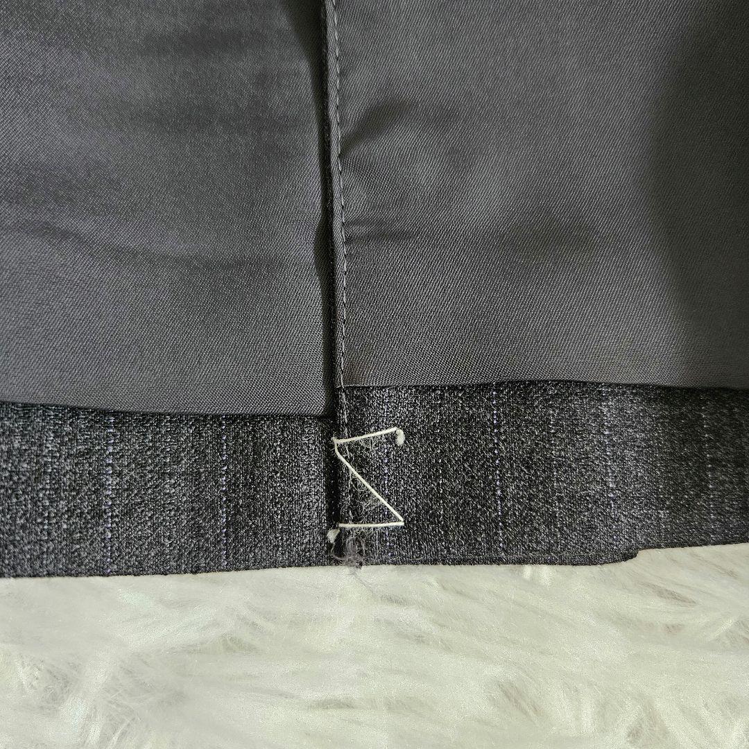 23区　パンツセットアップ　グレー　ストライプ　大きいサイズ