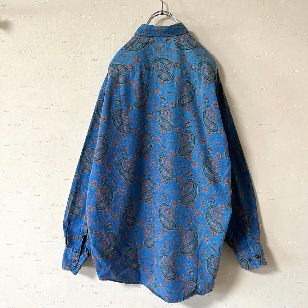 古着 90's オールド GAP ペイズリー柄 総柄シャツ シャツ
