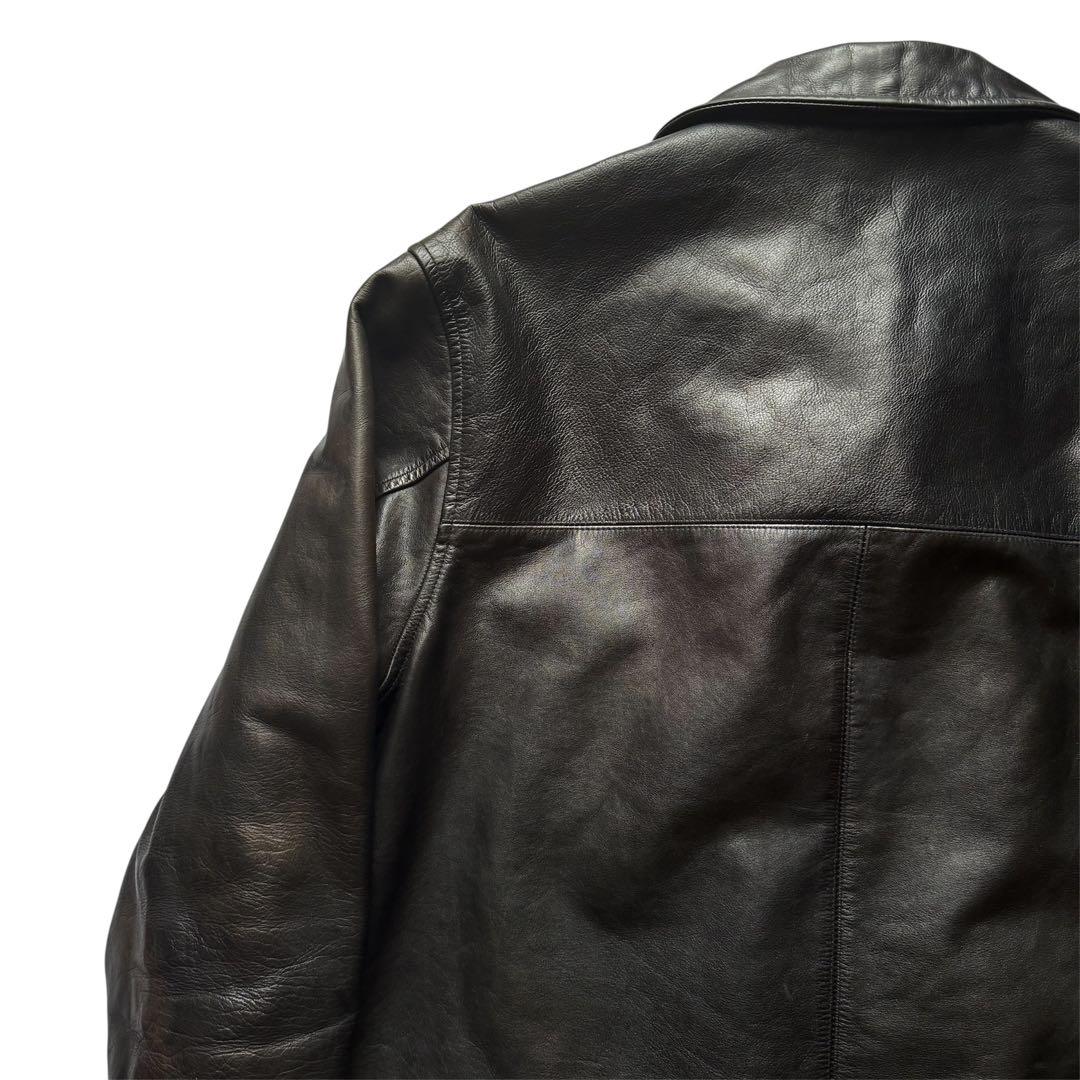 希少 ラルフローレン レザーカーコート M ブラック 90s スイングトップ