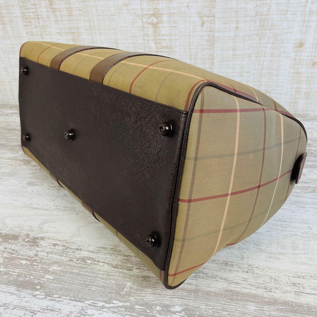 Burberrys バーバリー ボストンバッグ チェックビンテージ 南京鍵付き
