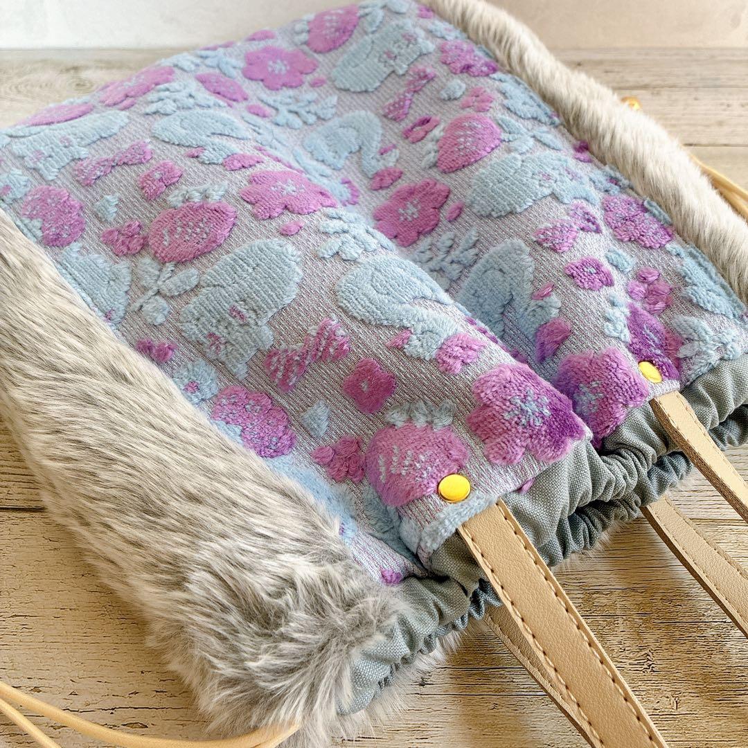 007 ジョリーフルール もふもふノスタルジア 巾着トートバッグ＆ポーチ