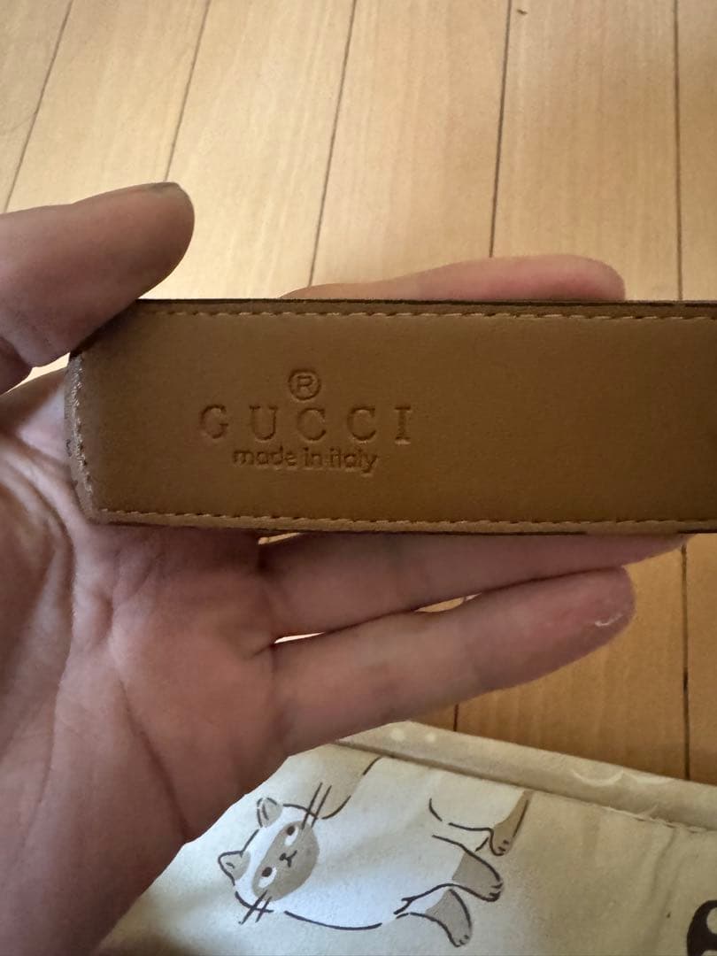 GUCCI GGパターン ゴールドバックル ベルト