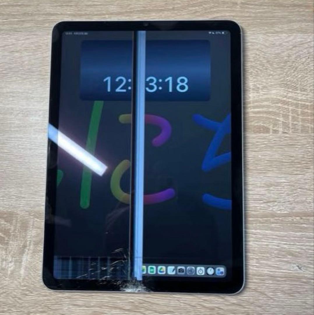 iPad Air4 Wi-Fi 64GB シルバー　画面割れ有り