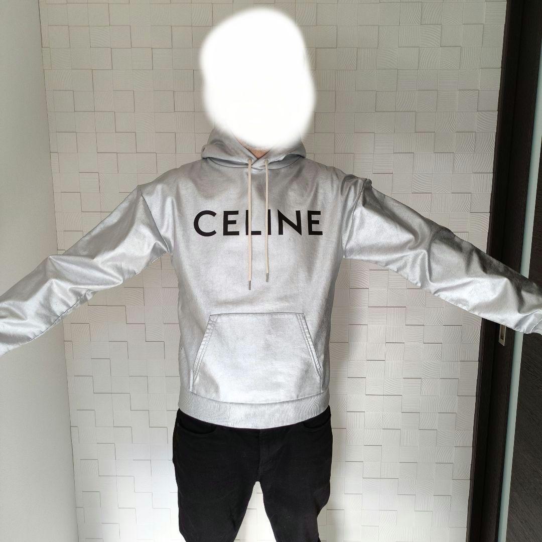 かーぼ様　美品✨️　セリーヌ　パーカー　シルバー　XS
