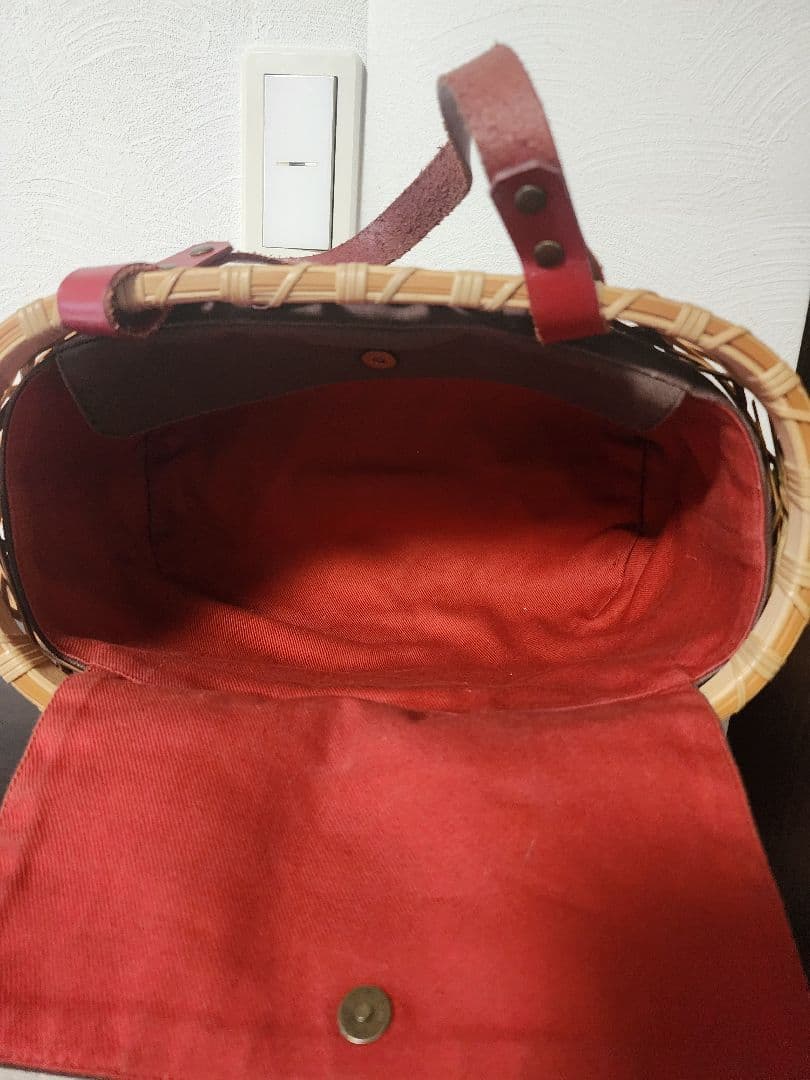 竹工房オンセ　やたら編み竹かごバッグS　センソユニコ慈雨等