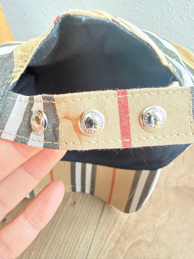 Burberry バーバリー　キャップ　チェック　TBロゴ　Mサイズ