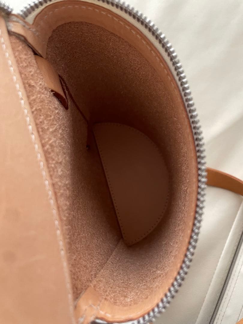 ビルディングブロック　半円型バッグ　ベージュ