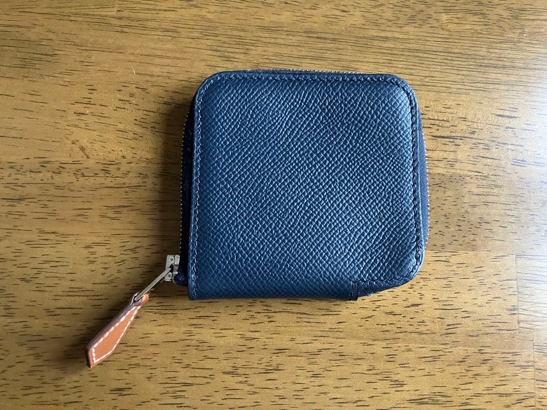 【新品】エルメス　アザップミニ　ネイビー　ケース　小銭入れ【元箱なし】